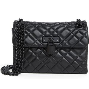 Black Quilted Leather Shoulder Bag